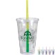 Dynamic Acrylic Tumbler w/ Mood Color Changing Straw, 16oz., BPA Free