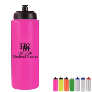 Sports Bottle w/ Push 'N Pull Cap, 32oz., BPA Free - AK6235