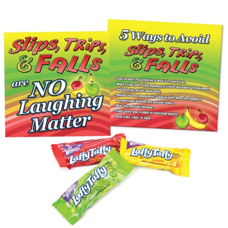 Product Photo 1 Laffy Taffy® Snack Kit, featuring "Slips, Trips, & Falls Are No Laughing Matter", Stock