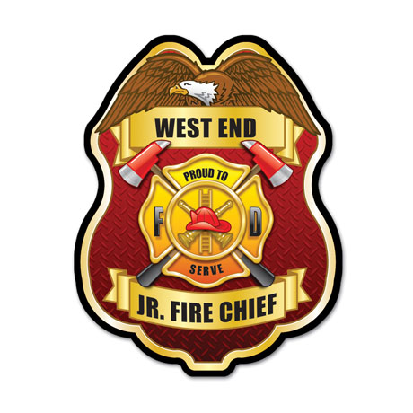 Product Photo 1 Junior Fire Chief Proud To Serve Plastic Badge