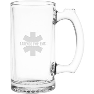 Deep Etched Thumbprint Glass Tankard, 12oz. - GA1255