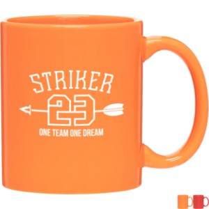 Classic C-Handle Mug, 11oz. - Red & Orange - TE2037