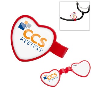 Anti-Microbial Heart Stethoscope ID Tag - DE1520