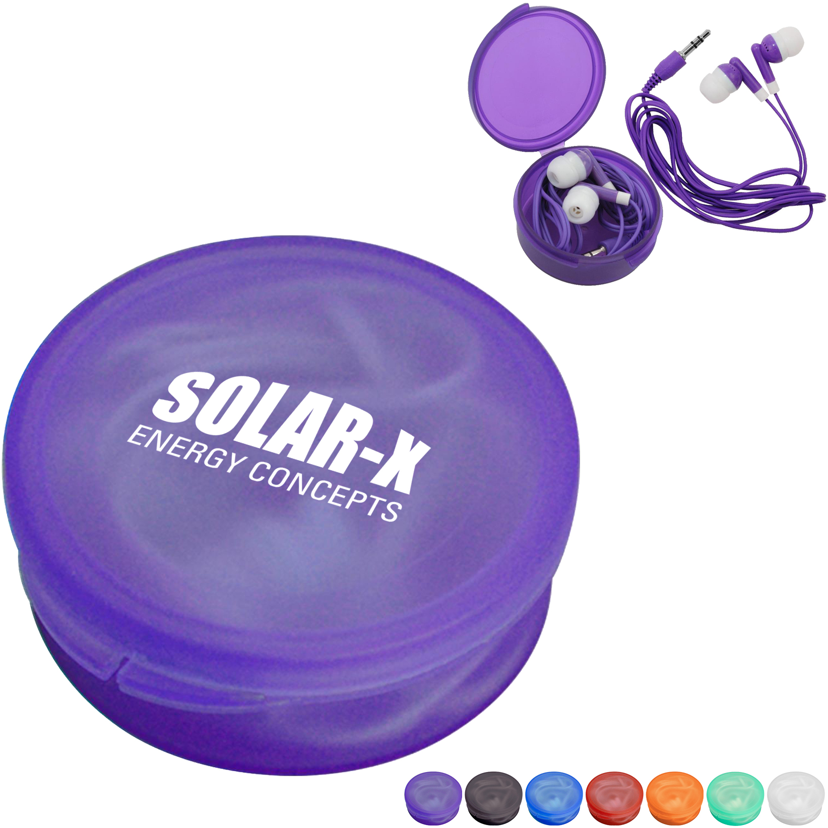 Product Photo 1 Matching Ear Buds & Round Case