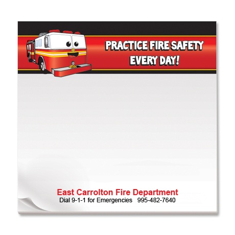 Product Photo 1 Practice Fire Safety Every Day, 50 Sheet Sticky Pad