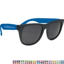 Vibrant Trim Rubberized Sunglasses