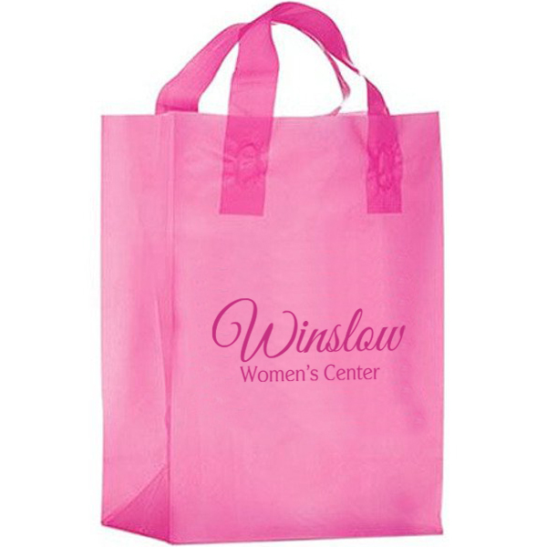 Product Photo 1 Pink Frosted Shopper, 8" x 11"