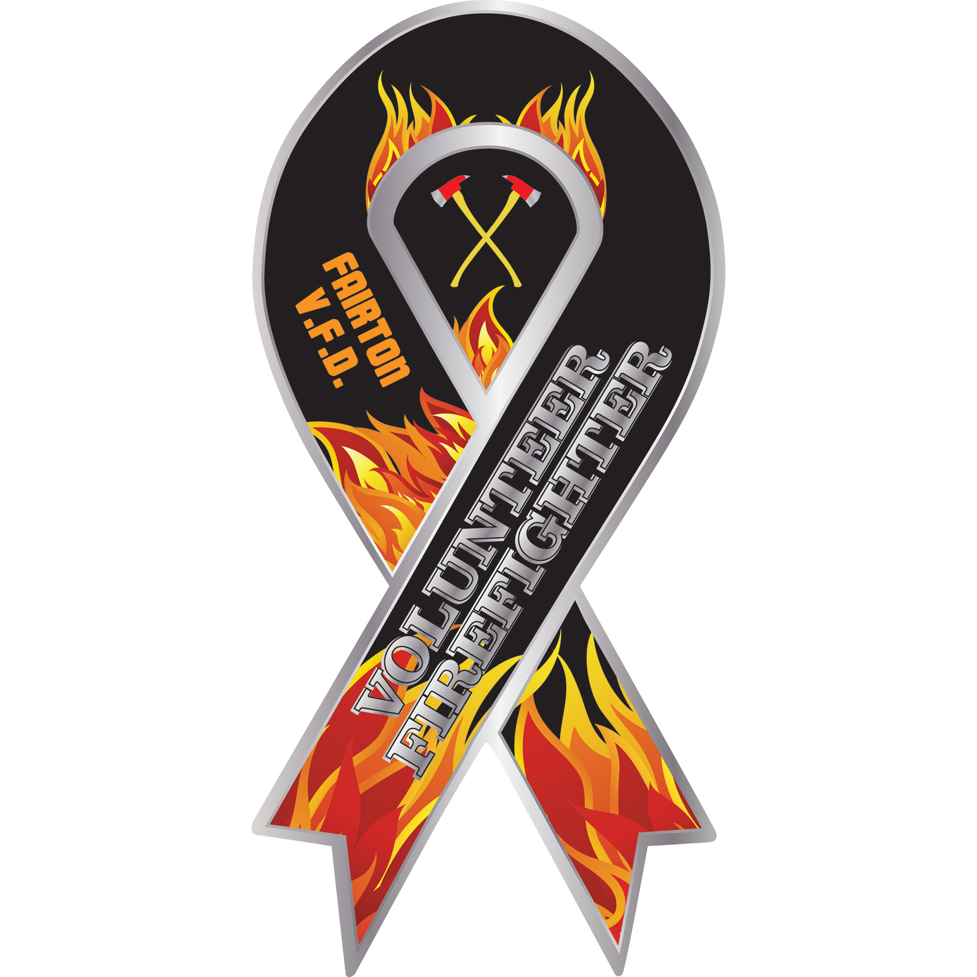 Product Photo 1 Volunteer Firefighter Ribbon Auto Magnet