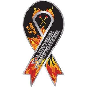 Volunteer Firefighter Ribbon Auto Magnet - MG4197