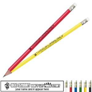 Fire Safety Pencil, Bee Smart Don't Let Fires Start, Stock - PCL756