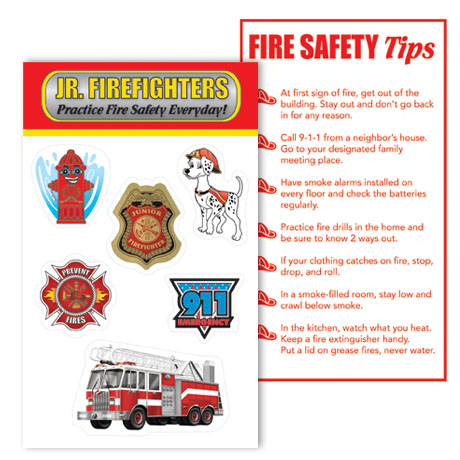 Product Photo 1 Jr. Firefighter Sticker Sheet, Stock