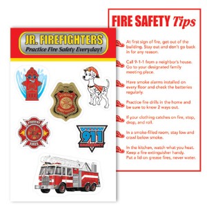 Jr. Firefighter Sticker Sheet, Stock - SMD820