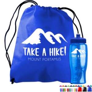 Drawstring Non-Woven Backpack in a Bottle Kit - GY1125