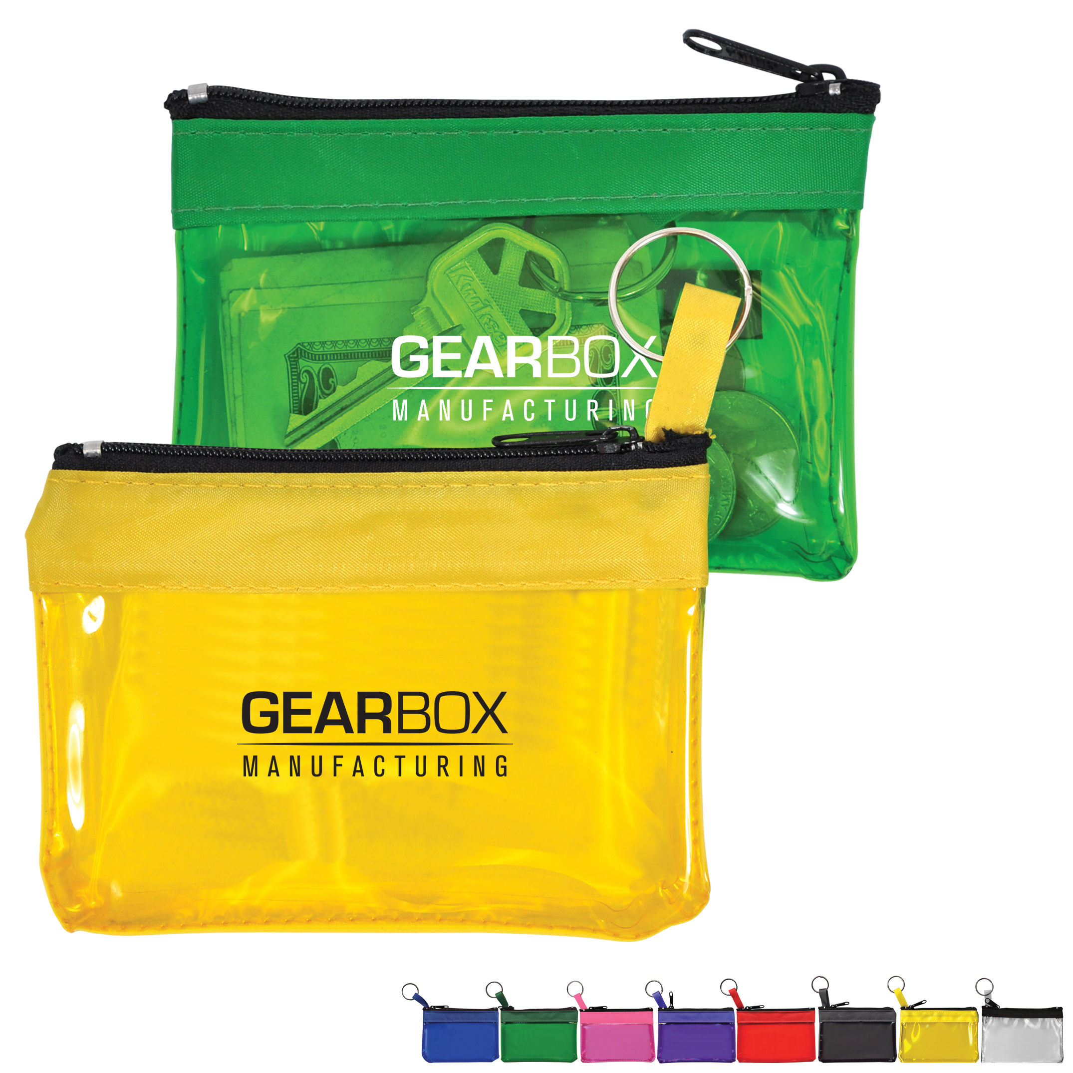 Product Photo 1 Key Ring Translucent Zippered Pouch