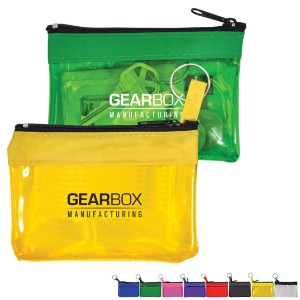 Key Ring Translucent Zippered Pouch - RY1000