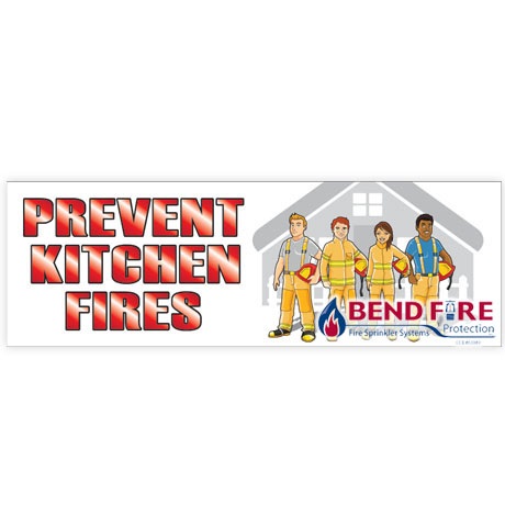 Product Photo 1 Prevent Kitchen Fires, Heavy Duty Banner, 2' x 6'