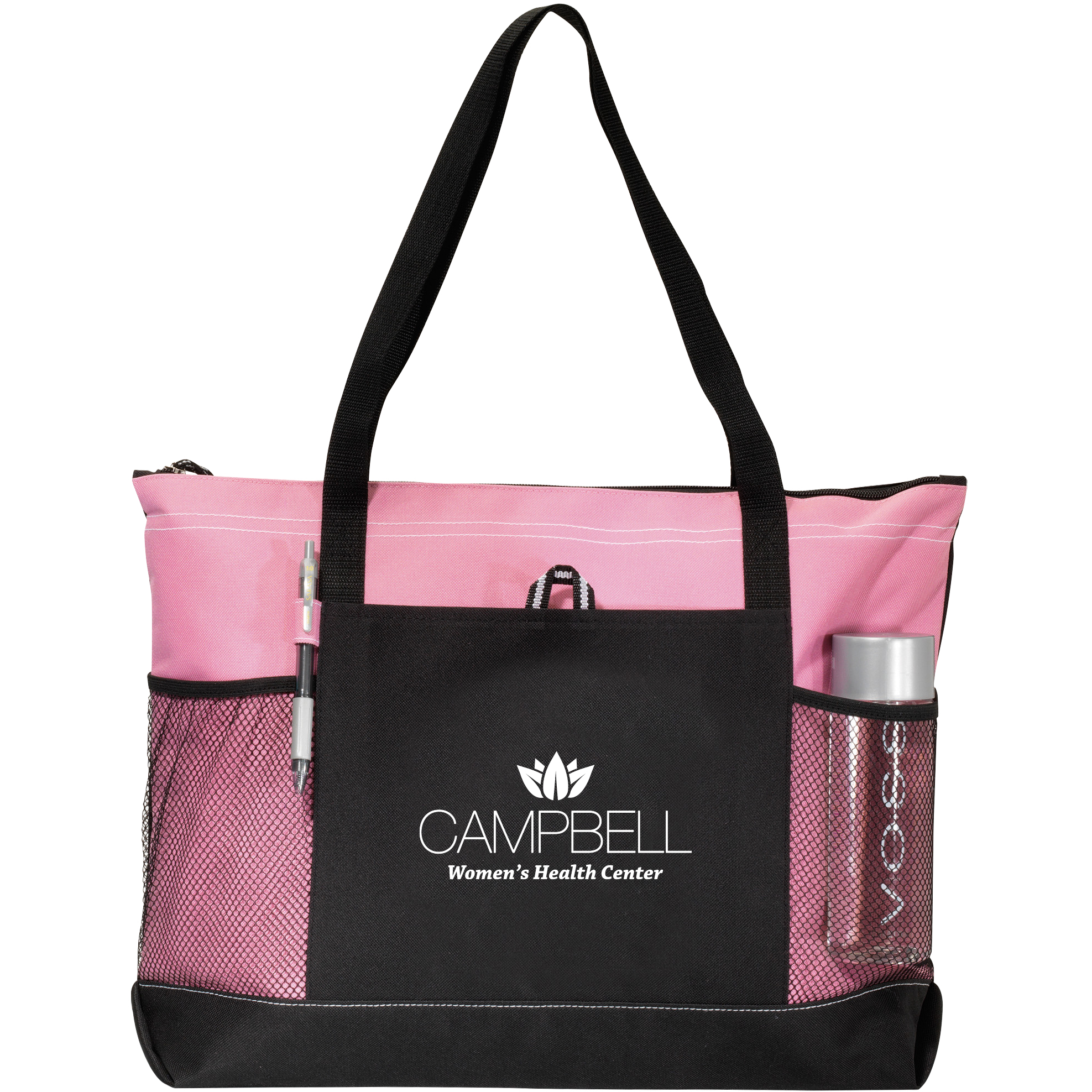 Product Photo 1 Pink Windom Polycanvas Zippered Tote Bag