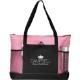 Pink Windom Polycanvas Zippered Tote Bag