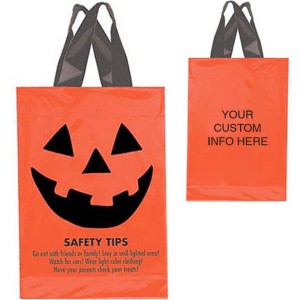 Halloween Plastic Soft Loop Handle Bag, 10" x 15" - AB2006
