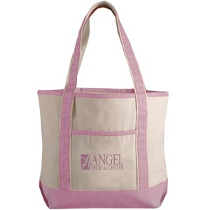 Pink Classic Cotton Canvas Boat Tote - SU4005