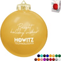 Round Vibrant & Crystal Colored Unbreakable Ornament, 3-1/4"