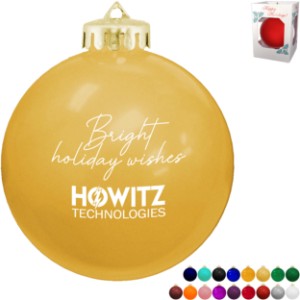 Round Vibrant & Crystal Colored Unbreakable Ornament, 3-1/4" - GX8045