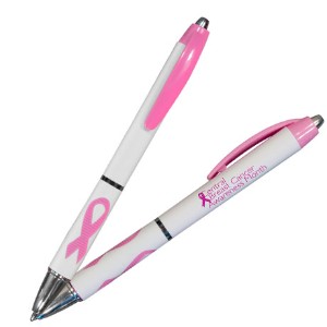 Pink Awareness Ribbon Grip Pen - AK1332