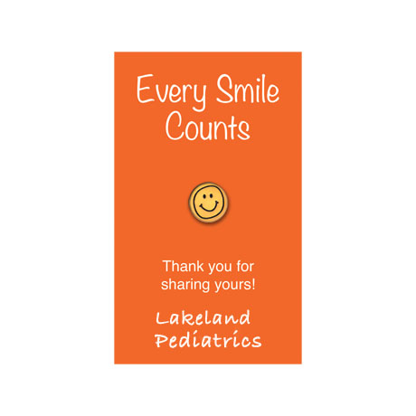 Product Photo 1 Smiley Face Lapel Pin on Custom Card