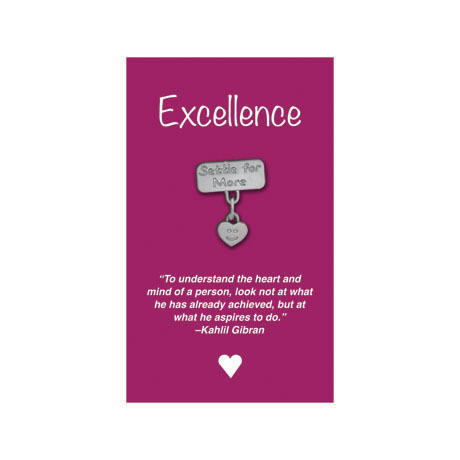 Product Photo 1 Settle for More Lapel Pin on "Excellence" Appreciation Card, Stock
