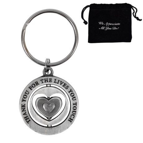 Product Photo 1 Thank You for the Lives You Touch, Appreciation Swivel Keychain, Stock - CLOSEOUT!