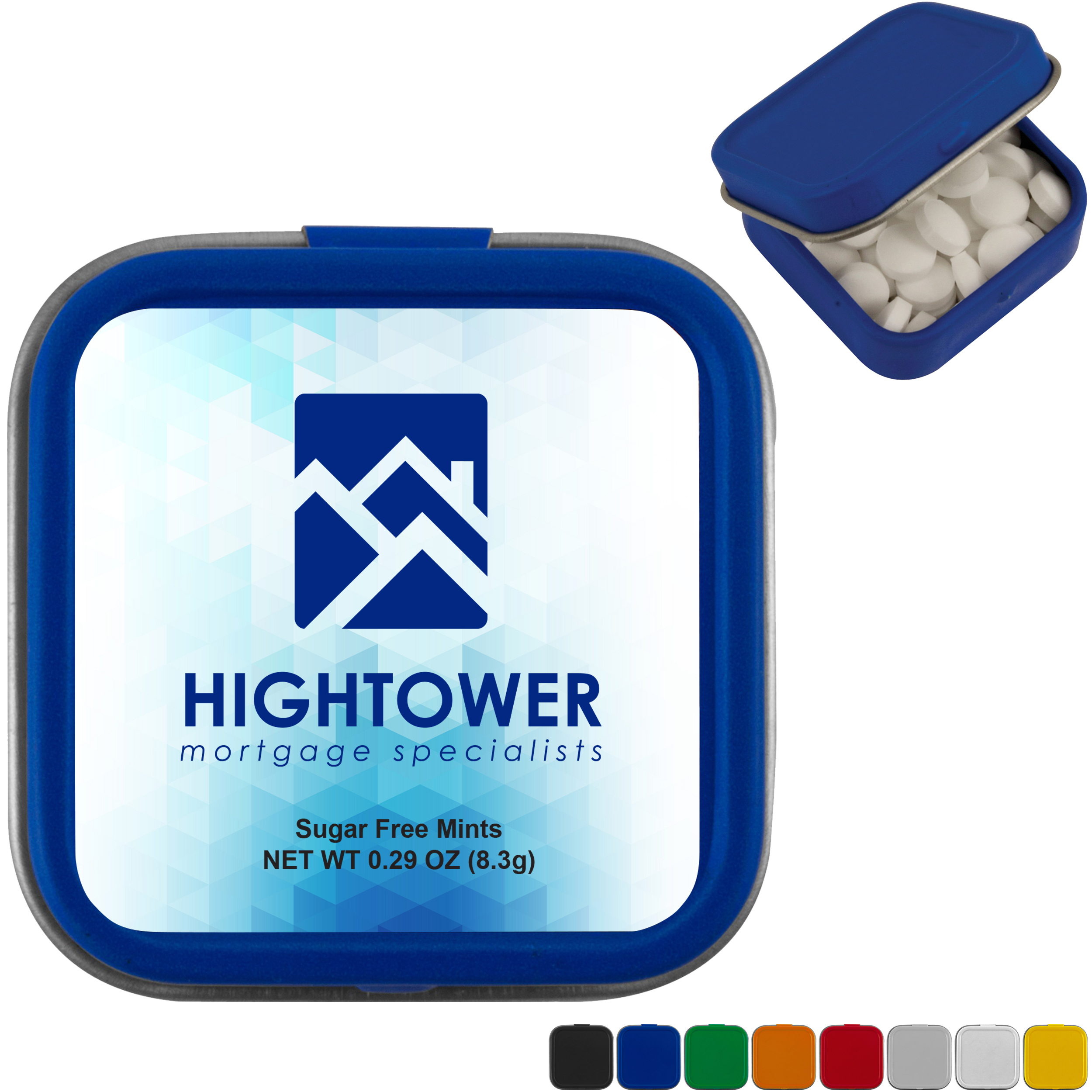 Product Photo 1 Sugar Free Mints in a Mini Square Tin, .29oz.