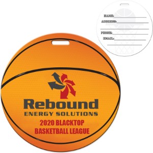 Basketball Die Cut Luggage Tag - TK4828
