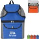 All in One Polyester Cooler Beach Backpack, 6 Can Capacity