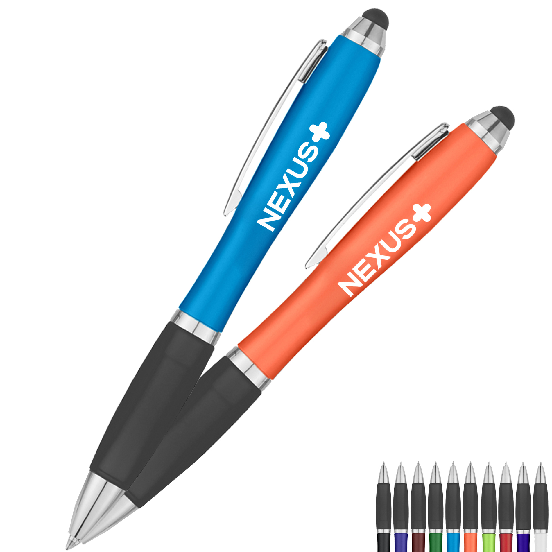 Product Photo 1 Satin Retractable Stylus Colorful Barrel Pen