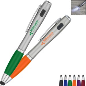 Trio Pen w/ LED Light & Stylus - HT2711