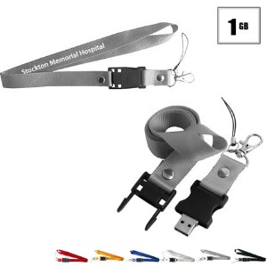 Tulsa USB Flash Drive Lanyard, 1GB - IK1085