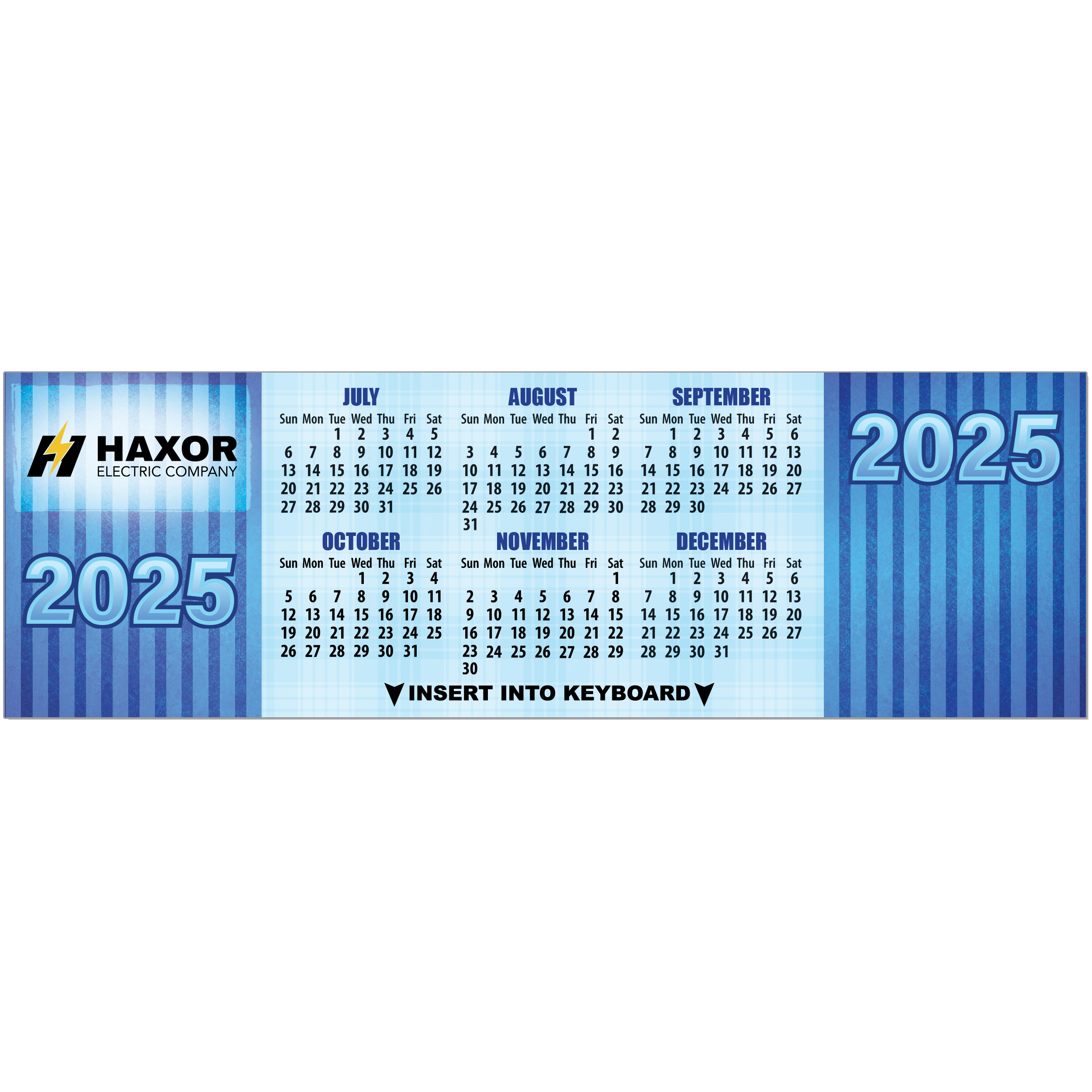 Product Photo 1 Cool Blue Keyboard Calendar