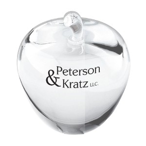 Crystal Apple Paperweight - MY1890