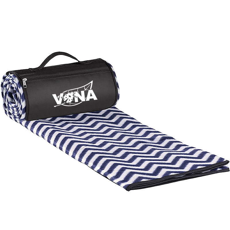 Product Photo 1 Roll-Up Picnic Blanket - Chevron, 59" x 53"