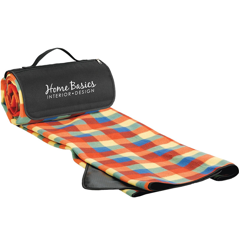 Product Photo 1 Roll-Up Picnic Blanket - Multi-Colored, 59" x 53"