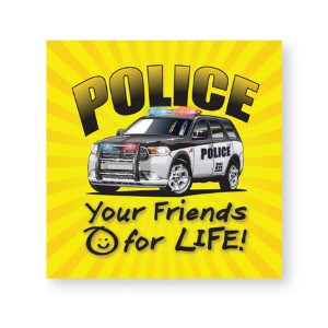 Police Your Friends For Life Sticker Roll, Stock - SMD340
