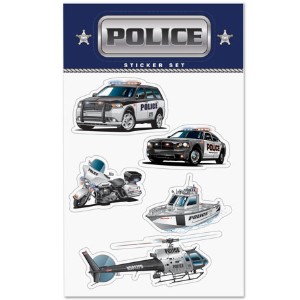 Police Vehicle Sticker Sheet, Stock - SMD802