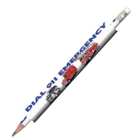 Product Photo 1 Dial 911 Emergency Full Color Pencil, Stock