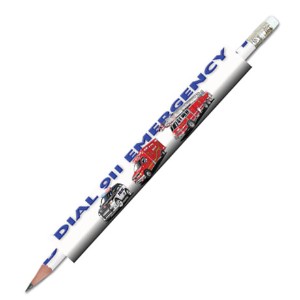 Dial 911 Emergency Full Color Pencil, Stock - PCL740