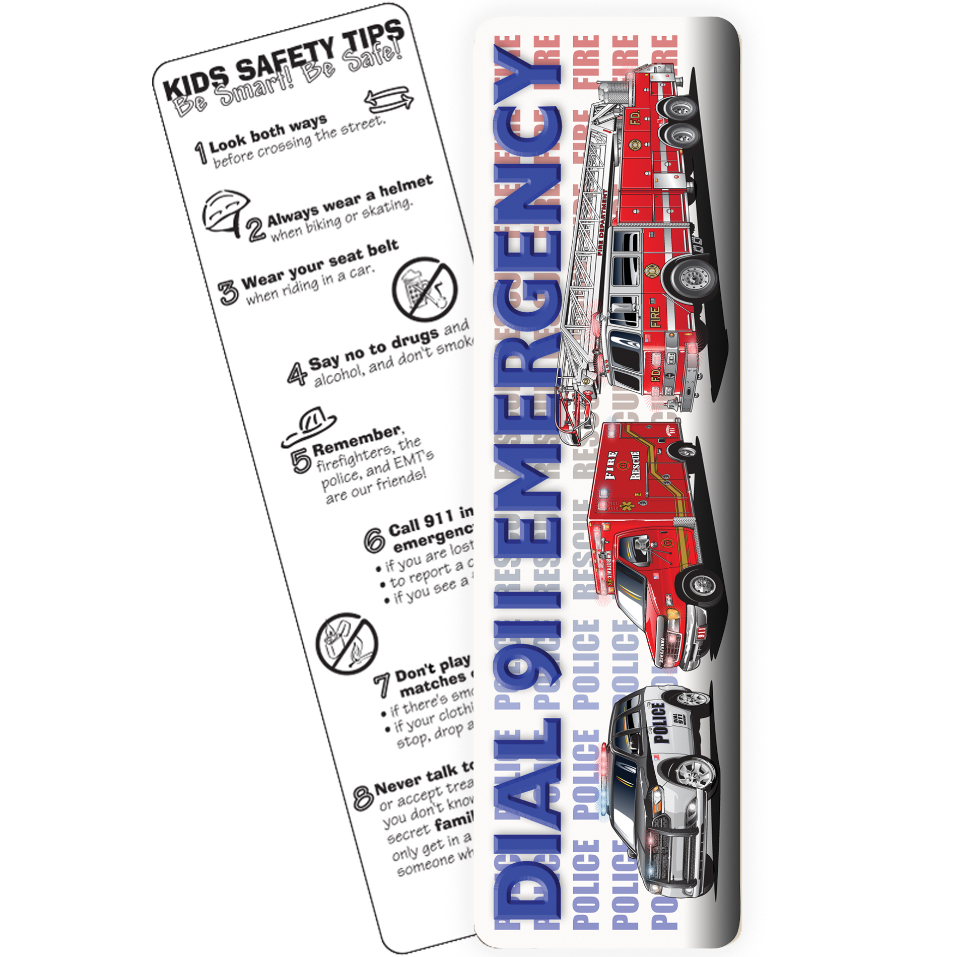 Product Photo 1 Dial 911 Emergency Bookmark, Stock