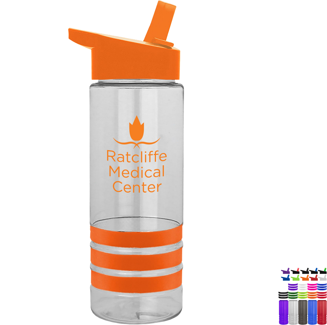 Product Photo 1 Sergeant Tritan™ Stripe Bottle, 24oz. - Flip Straw Lid