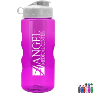 Finger Grip Infuser Tritan™ Transparent Bottle, 22oz. - Flip Top Lid - GY1319