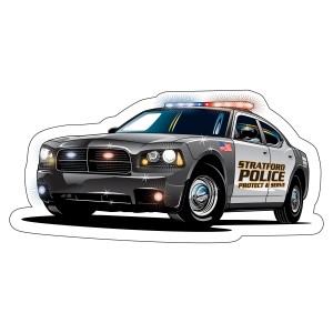 Police Car Die-Cut Car Magnet - TD5005