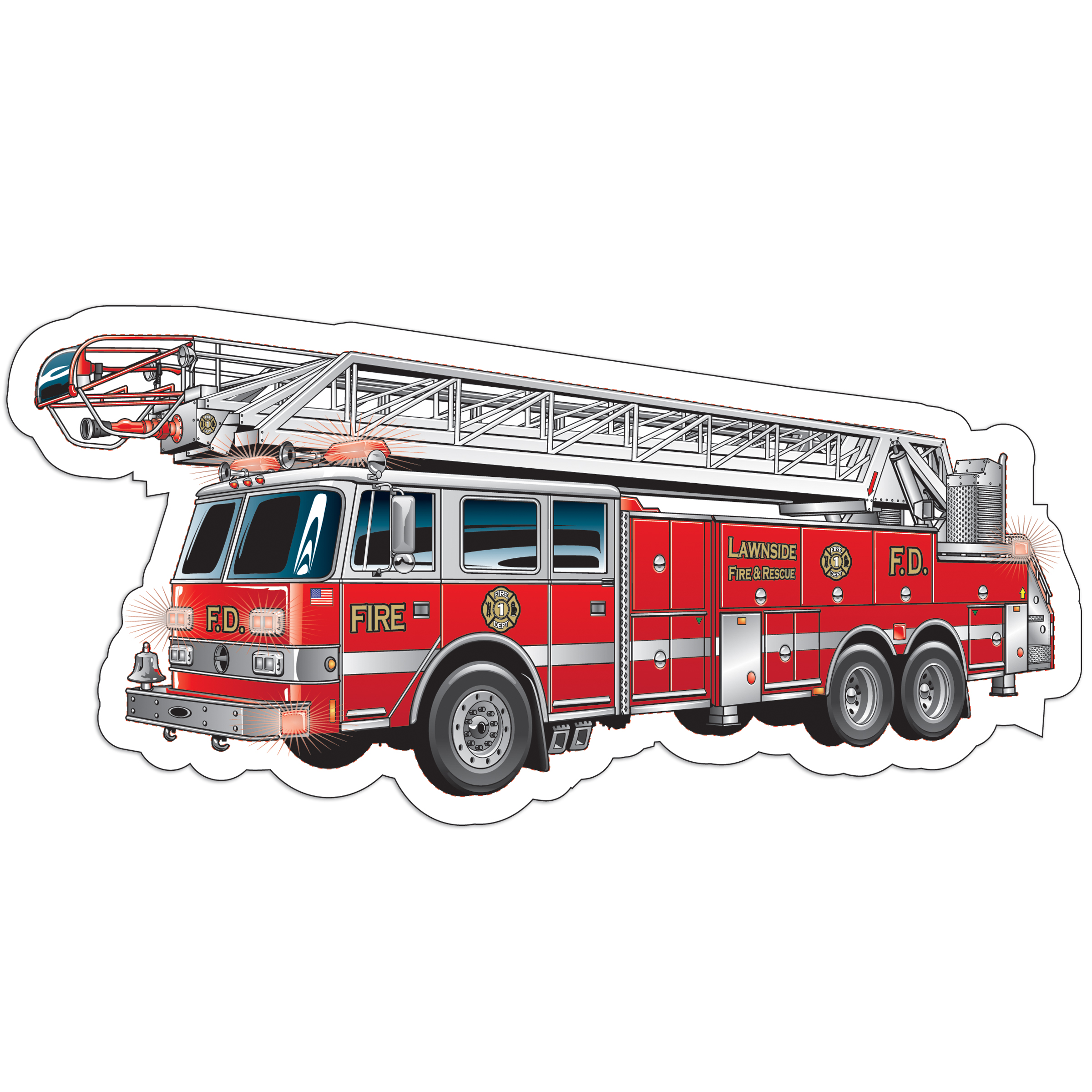 Product Photo 1 Fire Truck Die-Cut Car Magnet