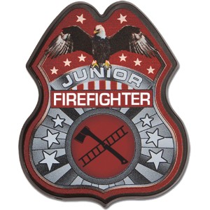 Junior Firefighter Badge, Full Color Imprint - AK5701